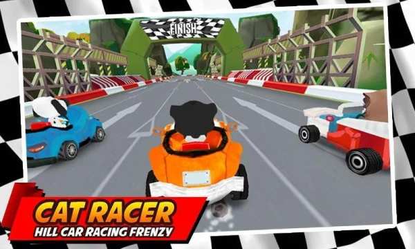 Cat Racer * Hill Car Racing Frenzy screenshot 5