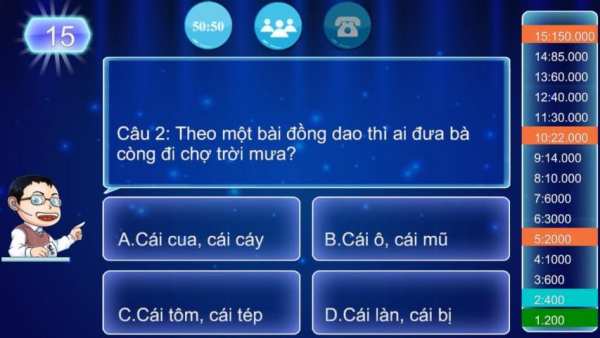 Triệu Phú Mobi - Balo Câu Đố screenshot 2