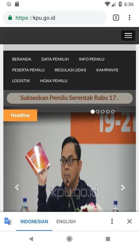 KPU RI PEMILU 2019 screenshot 2