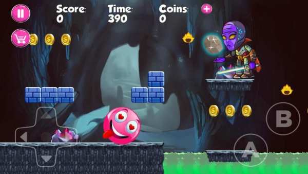 Funny Pink Ball : Adventure Jump For Love screenshot 3