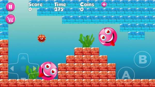 Funny Pink Ball : Adventure Jump For Love screenshot 1
