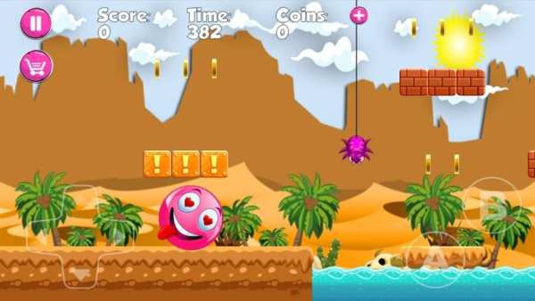 Funny Pink Ball : Adventure Jump For Love screenshot 2