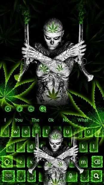Gunman Weed Rasta Cool Keyboard screenshot 3