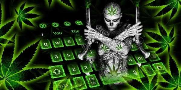 Gunman Weed Rasta Cool Keyboard screenshot 1