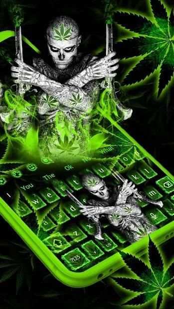 Gunman Weed Rasta Cool Keyboard screenshot 5