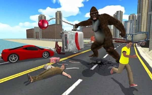 Angry Gorilla Kong Attack - City Rampage 2019 स्क्रीनशॉट 6