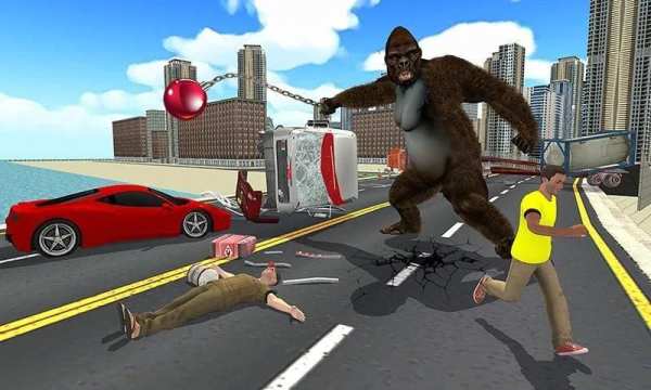 Angry Gorilla Kong Attack - City Rampage 2019 स्क्रीनशॉट 10