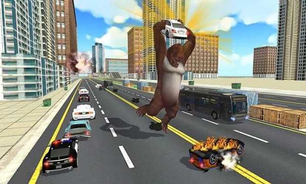 Angry Gorilla Kong Attack - City Rampage 2019 स्क्रीनशॉट 12