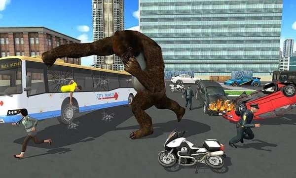 Angry Gorilla Kong Attack - City Rampage 2019 स्क्रीनशॉट 11