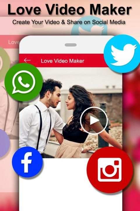 Love Video Maker With Music : Love Slideshow Maker स्क्रीनशॉट 1