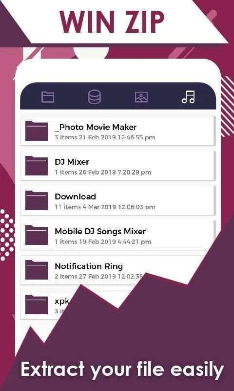Win zip - Easy RAR File Extractor 2019 screenshot 1