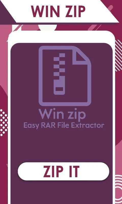 Win zip - Easy RAR File Extractor 2019 स्क्रीनशॉट 3