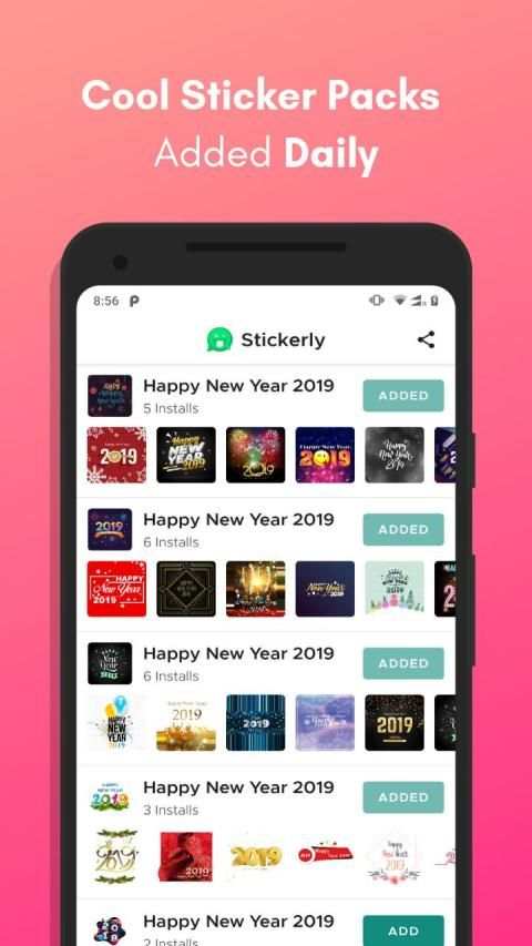 Stickerly - Happy New Year 2019 - WAStickerApps screenshot 6