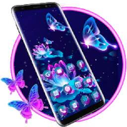 Neon Flower Launcher Theme Live HD Wallpapers