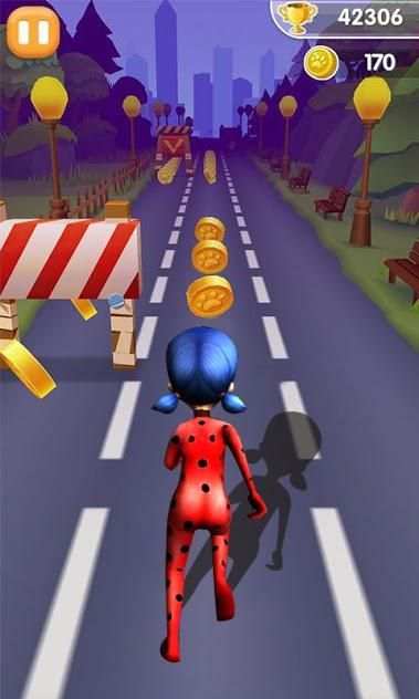 Subway Run Lady Bug Cat Noir Rush Adventure Dash скриншот 1