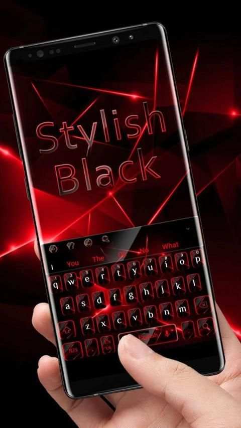 Stylish Black Red Light Keyboard स्क्रीनशॉट 2