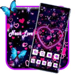 Neon Love Launcher Theme Live HD Wallpapers