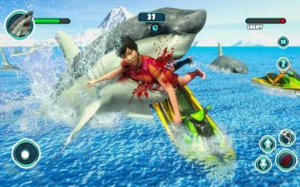 Shark Attack Game Simulator:Big Shark Games स्क्रीनशॉट 8