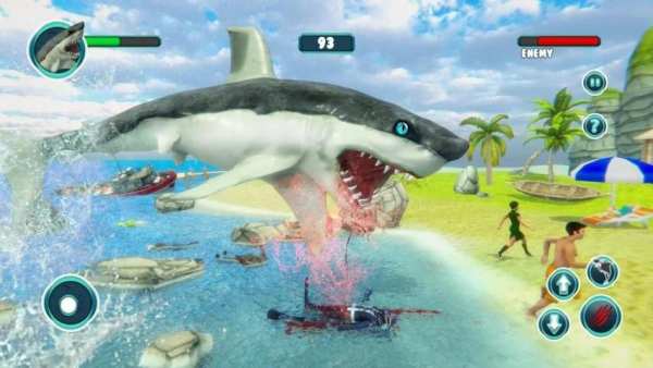 Shark Attack Game Simulator:Big Shark Games स्क्रीनशॉट 3