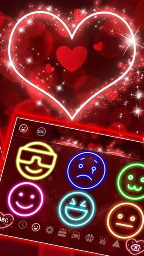 Luminous Heart Keyboard Theme स्क्रीनशॉट 2