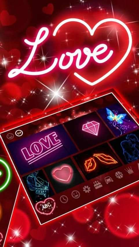 Luminous Heart Keyboard Theme स्क्रीनशॉट 1
