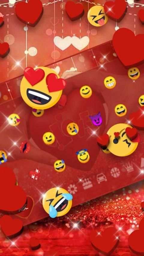 Romantic Love Heart Keyboard स्क्रीनशॉट 1