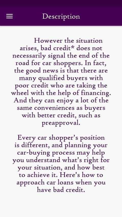 Bad Credit Car Loans 4 تصوير الشاشة