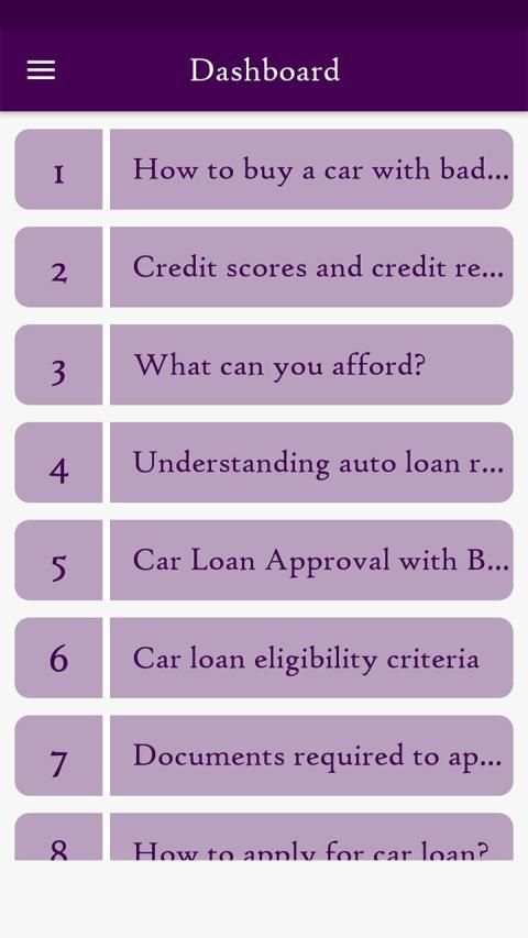 Bad Credit Car Loans 5 تصوير الشاشة