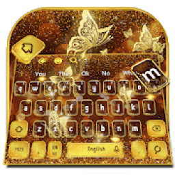 Elegant Golden Butterfly Keyboard आइकन