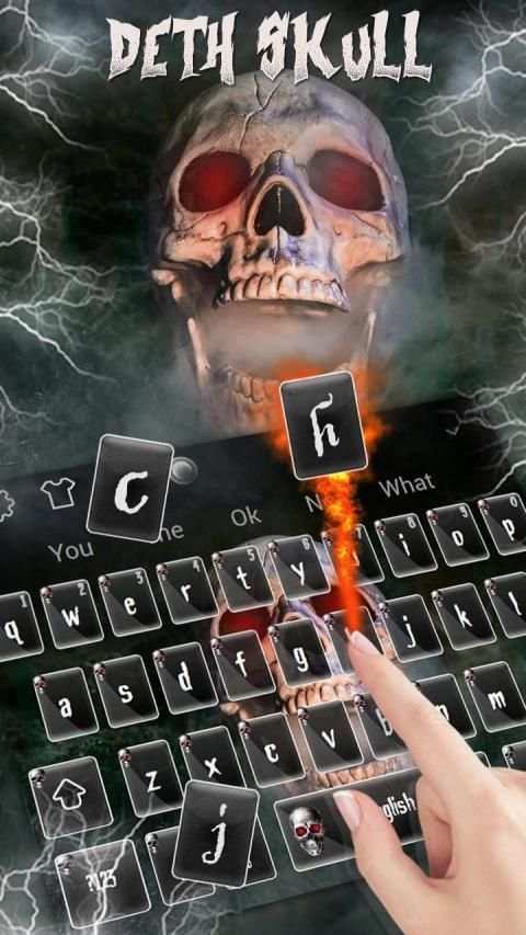 Horror Death Skull Keyboard Theme स्क्रीनशॉट 4