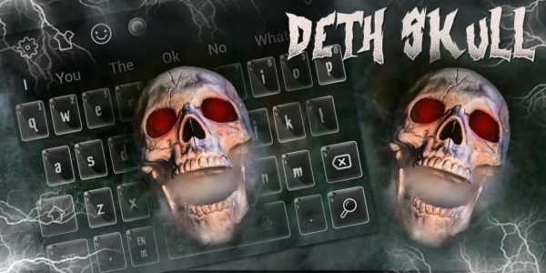Horror Death Skull Keyboard Theme स्क्रीनशॉट 1