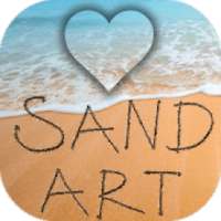 Write Your Name Beautifully On Sand on 9Apps