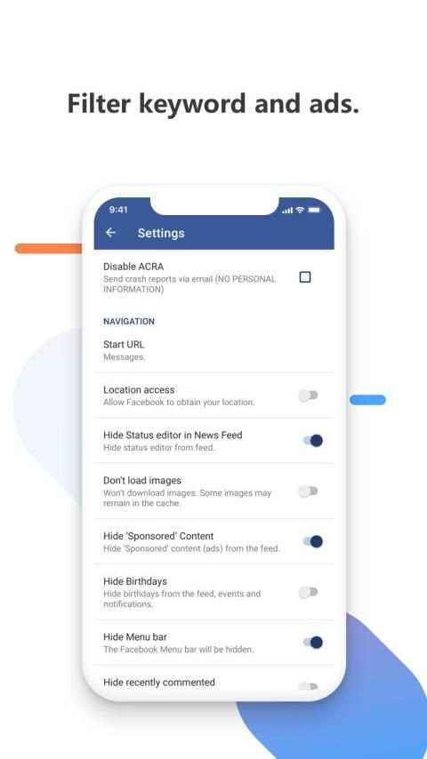 Sunny for Facebook-Light, Customize, Friendly स्क्रीनशॉट 3
