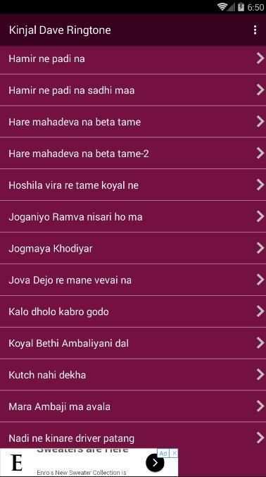 Kinjal Dave Tamil Song Phone Ringtone App screenshot 8