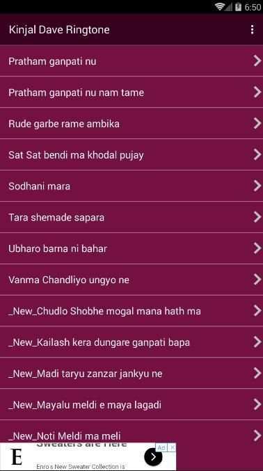 Kinjal Dave Tamil Song Phone Ringtone App screenshot 5