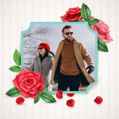 Rose Love Photo Frame 5 تصوير الشاشة