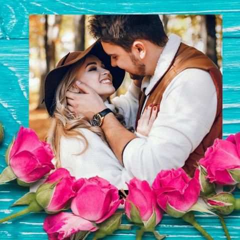 Rose Love Photo Frame 1 تصوير الشاشة