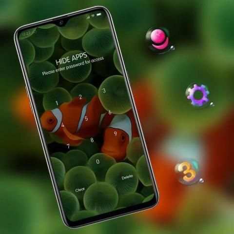 Colorful cute clownfish in the water grass theme screenshot 2