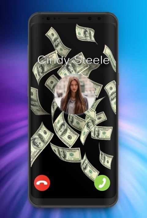Raining Money Incoming Call Screen स्क्रीनशॉट 1