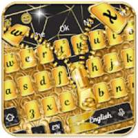 Luxury Gold Zipper Keyboard Theme