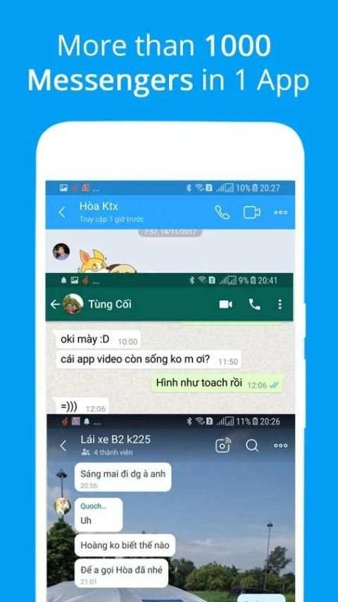 Fast Messenger: All social network in one app स्क्रीनशॉट 1