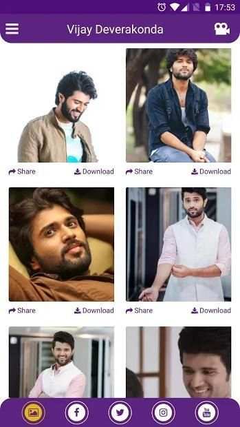 Vijay Deverakonda HD Photo, Video Share & Download स्क्रीनशॉट 1