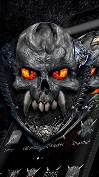 Grey Evil Demon Theme screenshot 3