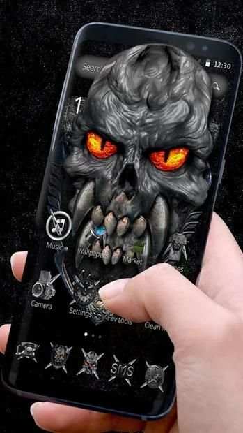 Grey Evil Demon Theme screenshot 4