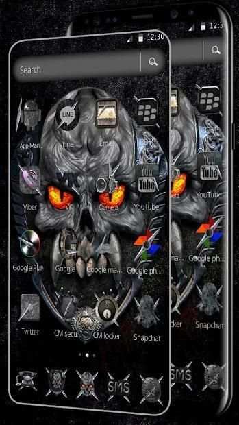 Grey Evil Demon Theme screenshot 2