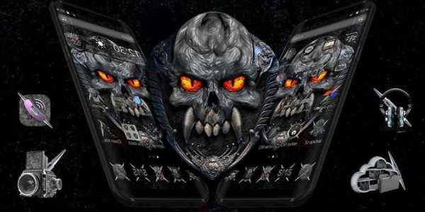 Grey Evil Demon Theme screenshot 1