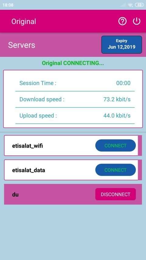 Original VPN screenshot 2