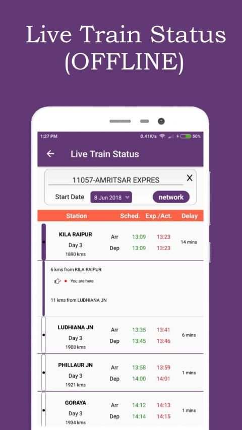 Confirm Ticket Break Journey, Offline Live Status स्क्रीनशॉट 5