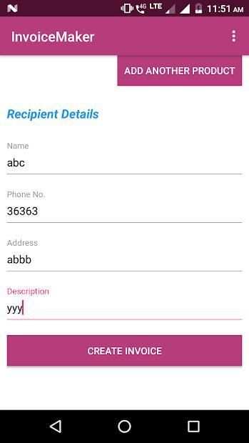 Invoice Maker स्क्रीनशॉट 3