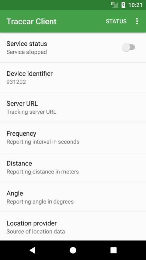 Traccar Client स्क्रीनशॉट 1